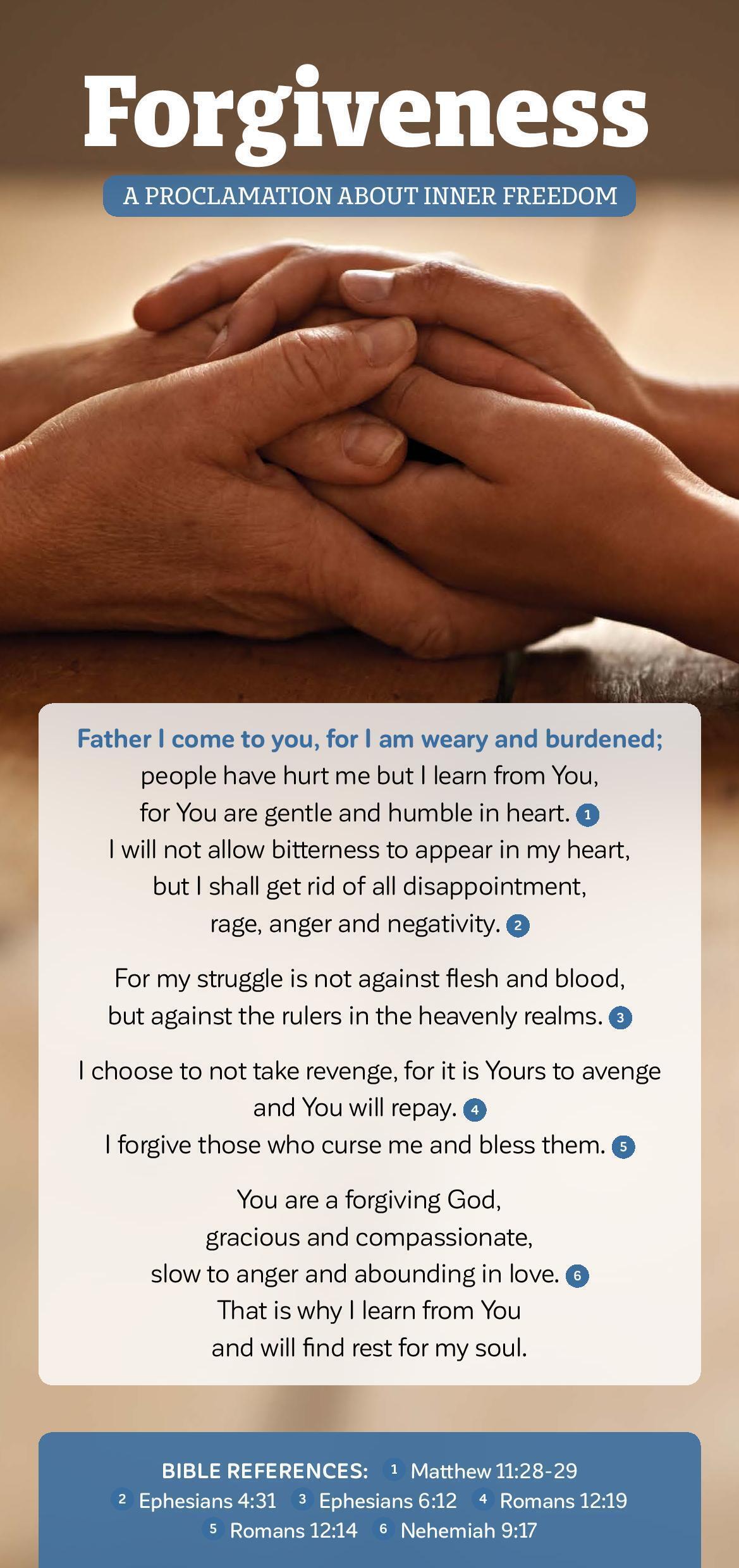 Forgiveness Statement Script Forgiveness | Proclamation Card | Derek Prince Ministries UK