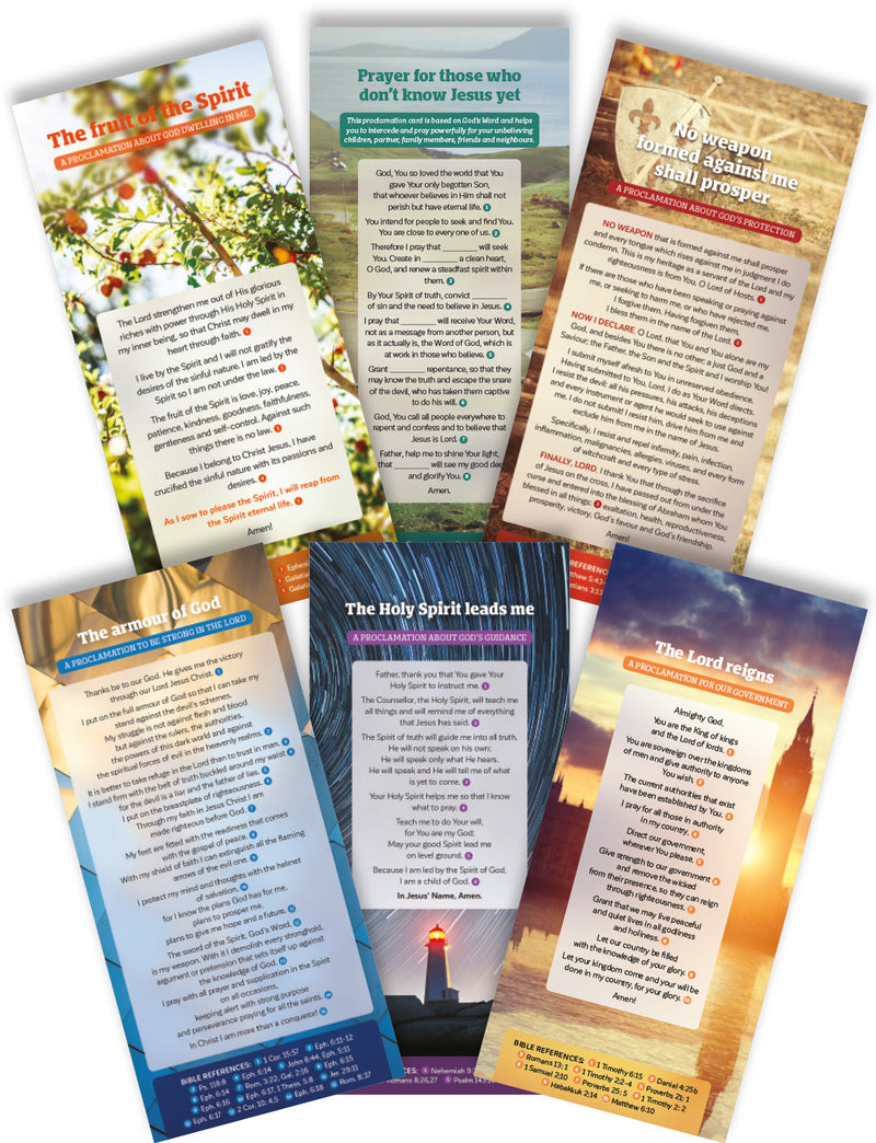 Proclamation Cards Pack for Spiritual Warfare